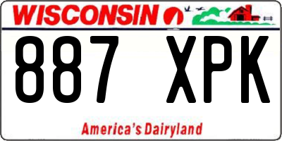 WI license plate 887XPK