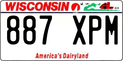 WI license plate 887XPM