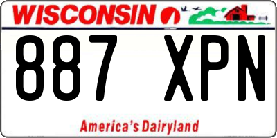 WI license plate 887XPN