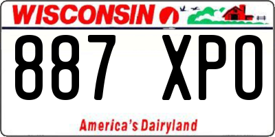 WI license plate 887XPO