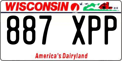 WI license plate 887XPP