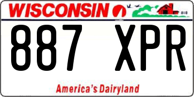 WI license plate 887XPR