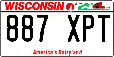 WI license plate 887XPT