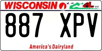 WI license plate 887XPV