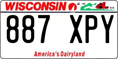 WI license plate 887XPY