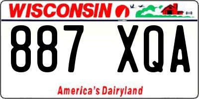 WI license plate 887XQA