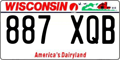 WI license plate 887XQB