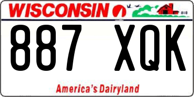 WI license plate 887XQK
