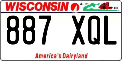 WI license plate 887XQL