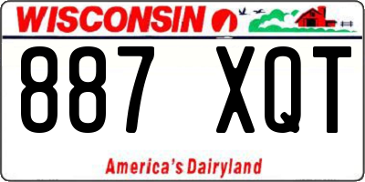 WI license plate 887XQT