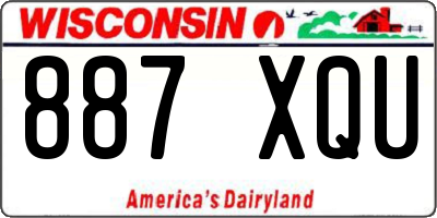 WI license plate 887XQU