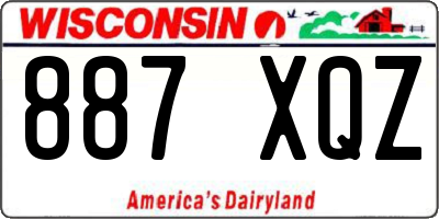 WI license plate 887XQZ