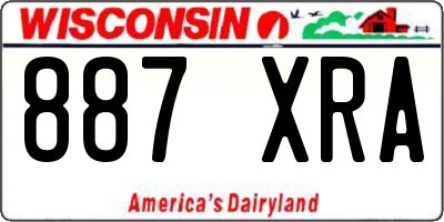 WI license plate 887XRA