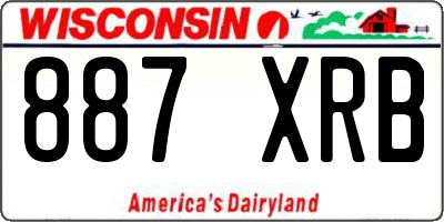 WI license plate 887XRB