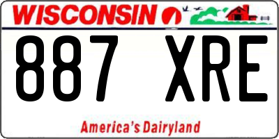 WI license plate 887XRE