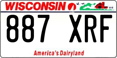 WI license plate 887XRF