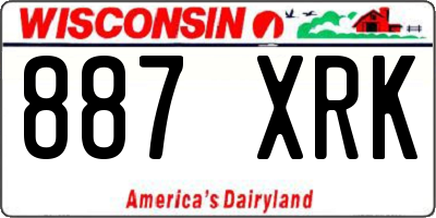 WI license plate 887XRK