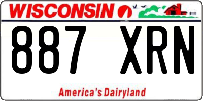 WI license plate 887XRN