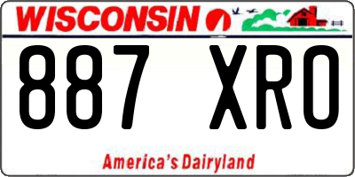 WI license plate 887XRO