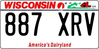 WI license plate 887XRV