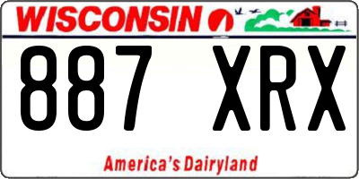 WI license plate 887XRX