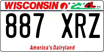 WI license plate 887XRZ