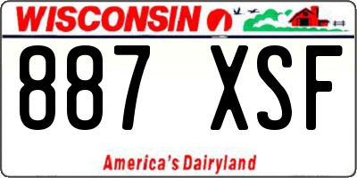 WI license plate 887XSF