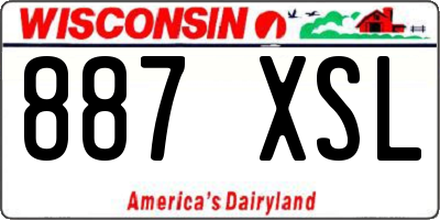 WI license plate 887XSL