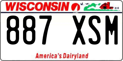 WI license plate 887XSM
