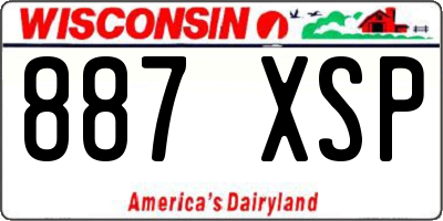WI license plate 887XSP