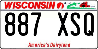 WI license plate 887XSQ