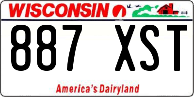 WI license plate 887XST