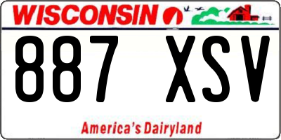 WI license plate 887XSV