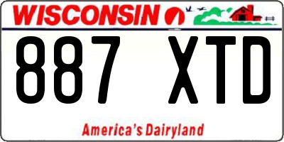 WI license plate 887XTD