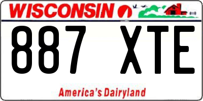 WI license plate 887XTE