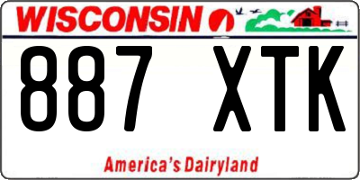 WI license plate 887XTK