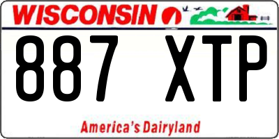 WI license plate 887XTP