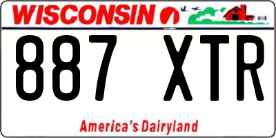 WI license plate 887XTR