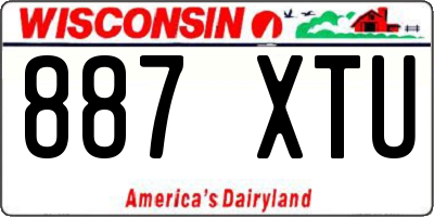 WI license plate 887XTU