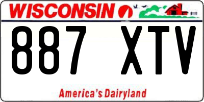WI license plate 887XTV