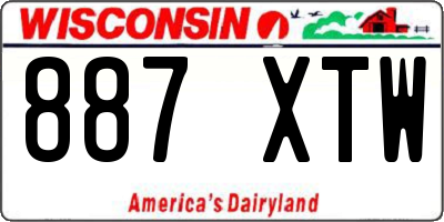 WI license plate 887XTW