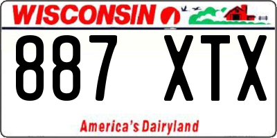 WI license plate 887XTX