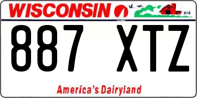 WI license plate 887XTZ