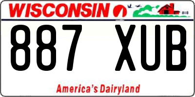 WI license plate 887XUB