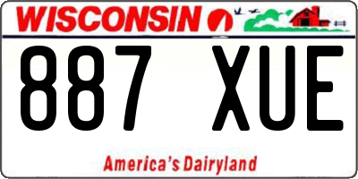 WI license plate 887XUE