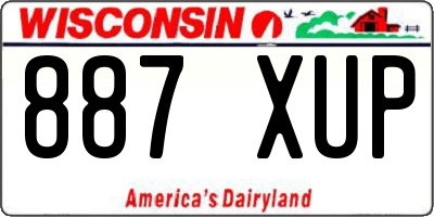 WI license plate 887XUP
