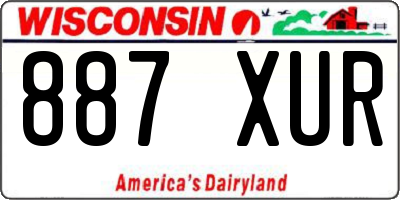 WI license plate 887XUR