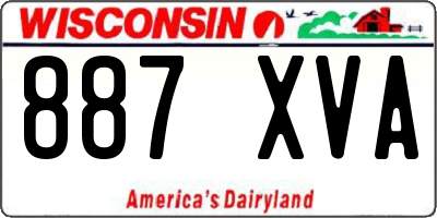 WI license plate 887XVA