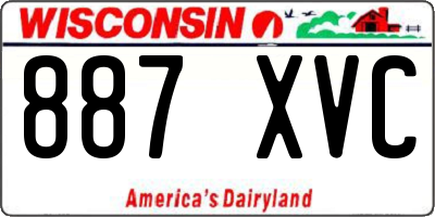 WI license plate 887XVC