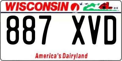WI license plate 887XVD